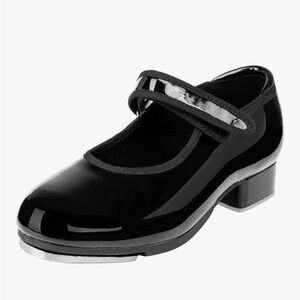 Girls black tap shoes